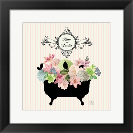 Framed Bain du Jardin I no Border Print