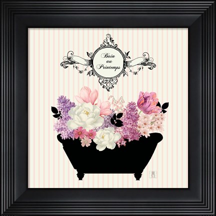 Framed Bain du Jardin II no Border Print