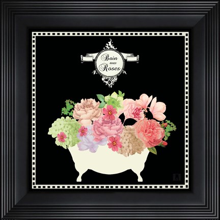 Framed Bain du Jardin III Black Print
