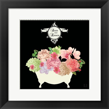 Framed Bain du Jardin III Black Print