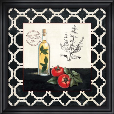 Framed Basil and Tomatoes Print