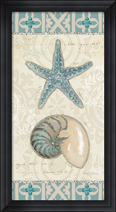 Framed Beach Treasures I Print