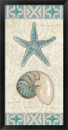 Framed Beach Treasures I Print