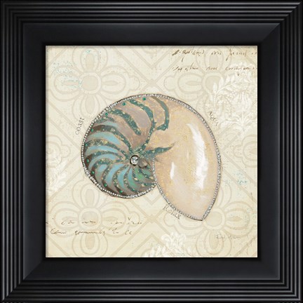 Framed Beach Treasures III Print