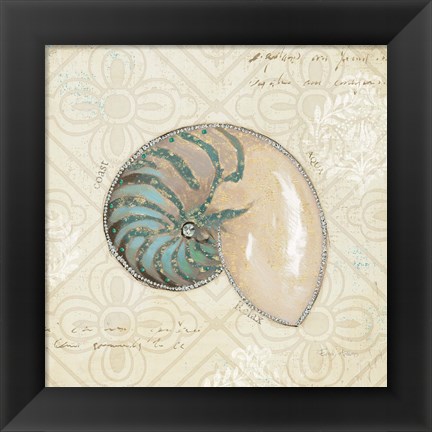 Framed Beach Treasures III Print