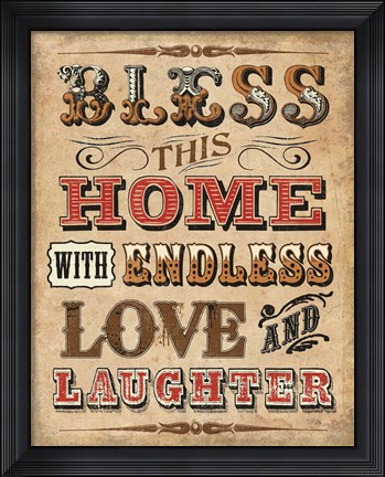 Framed Blessed I Print