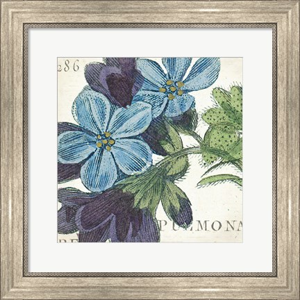 Framed Blue Floral Print