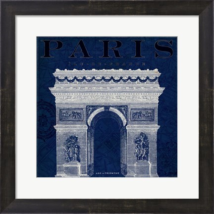 Framed Blueprint Arc de Triomphe Print