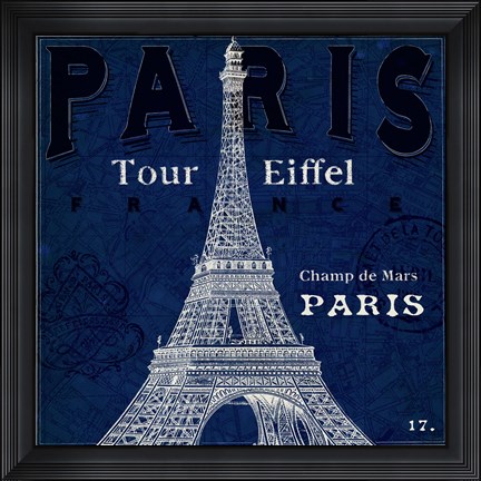 Framed Blueprint Tour Eiffel Print