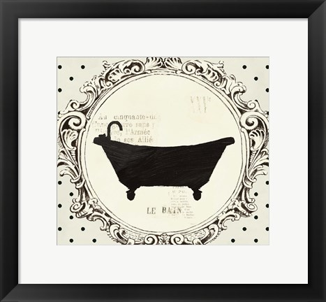 Framed Cartouche Bath Print