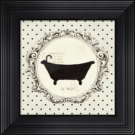 Framed Cartouche Bath Print
