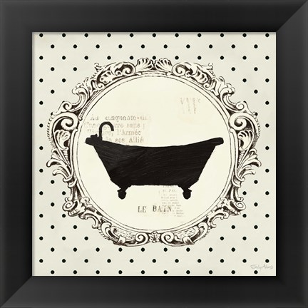 Framed Cartouche Bath Print