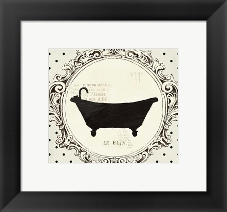 Framed Cartouche Bath Print