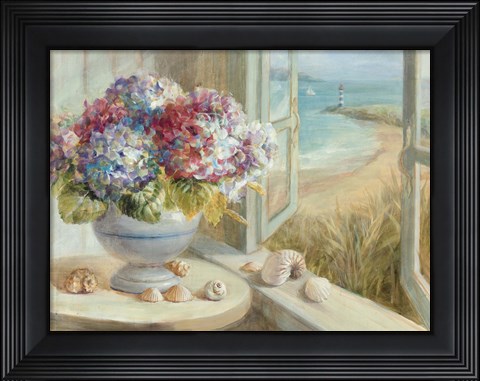 Framed Coastal Hydrangea Print