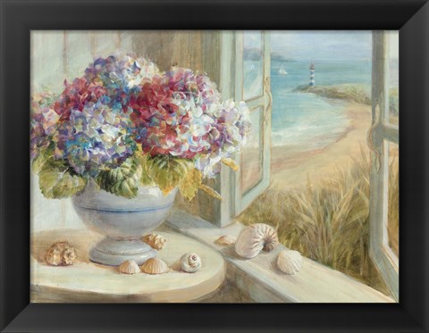 Framed Coastal Hydrangea Print