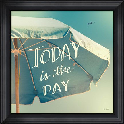 Framed Coastline Umbrella Print