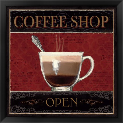 Framed Coffee Shop I Print