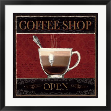 Framed Coffee Shop I Print