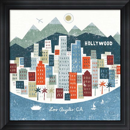 Framed Colorful Los Angeles Print