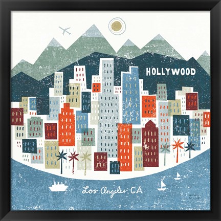 Framed Colorful Los Angeles Print