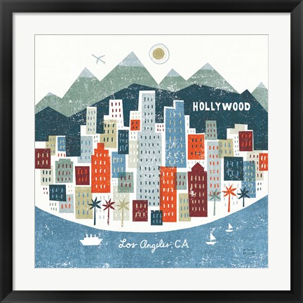 Framed Colorful Los Angeles Print