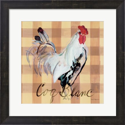 Framed Coq Blanc Print