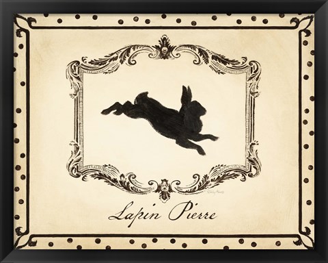 Framed Cartouche Lapin I Print