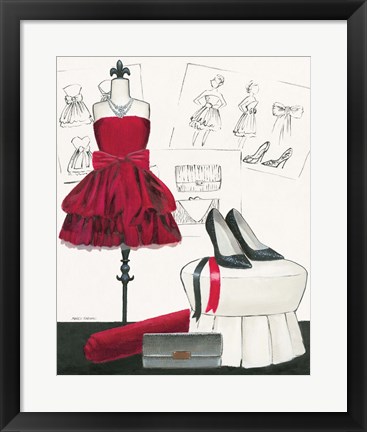 Framed Dress Fitting II Print