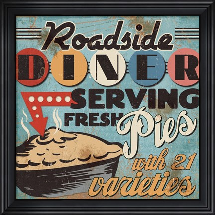Framed Diners and Drive Ins II Print