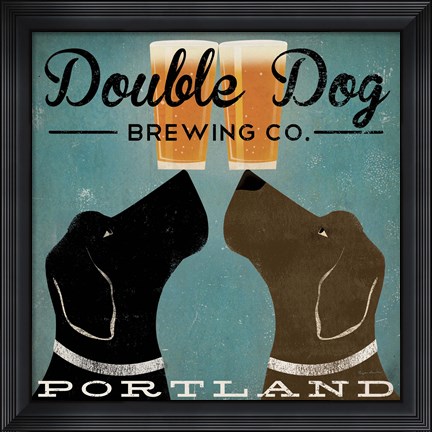 Framed Double Dog Brewing Co. Print