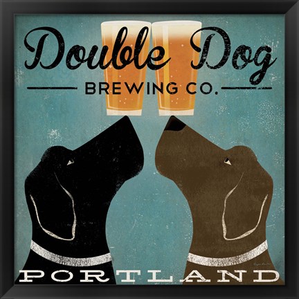 Framed Double Dog Brewing Co. Print