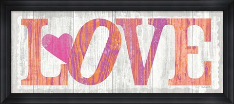 Framed Driftwood Love Print
