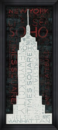 Framed Empire State Building - Red Print