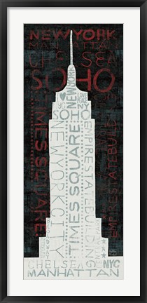 Framed Empire State Building - Red Print