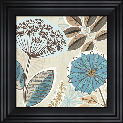 Framed Funky Flowers IV Print