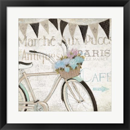 Framed French Flea Market I Print