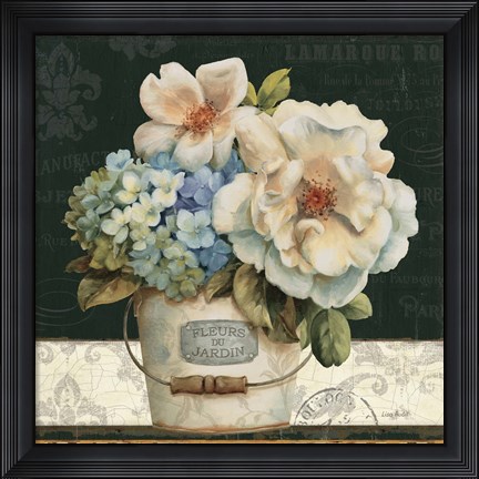 Framed French Vases I Print