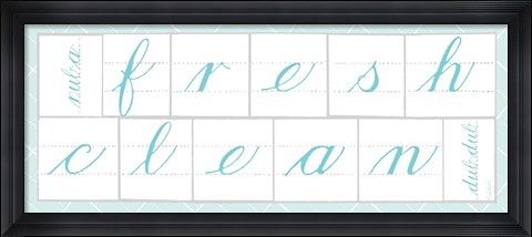 Framed Fresh Clean Blue Print