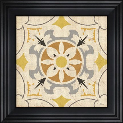 Framed Gray  Glow Square XVI Print