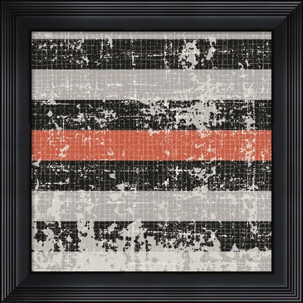 Framed Geometric Patchwork Puree Pumpkin Square III Print