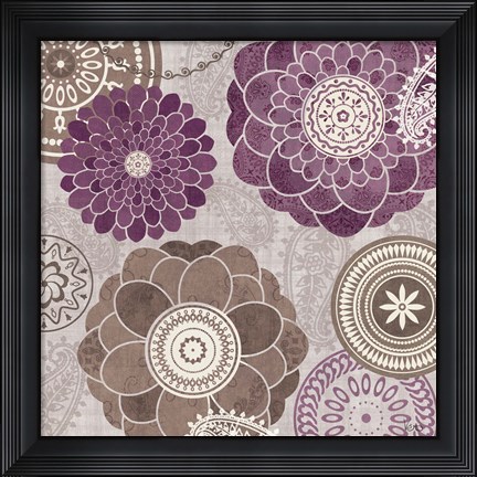 Framed Gray Garden Melody I Print