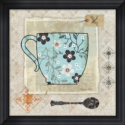 Framed Garden Cafe I Print