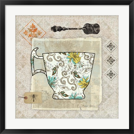 Framed Garden Cafe III Print