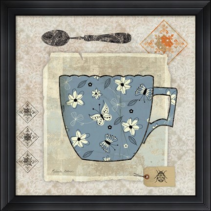 Framed Garden Cafe IV Print