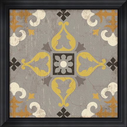 Framed Golden Glow Square VIII Print