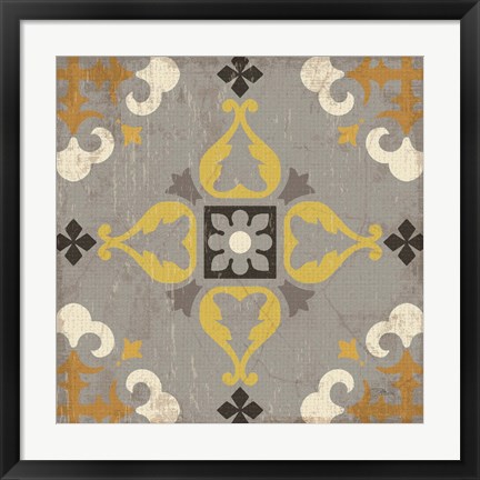 Framed Golden Glow Square VIII Print