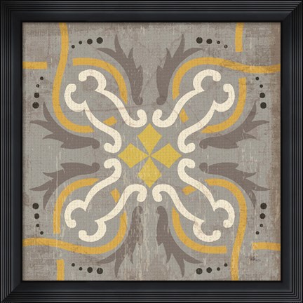 Framed Golden Glow Square XV Print