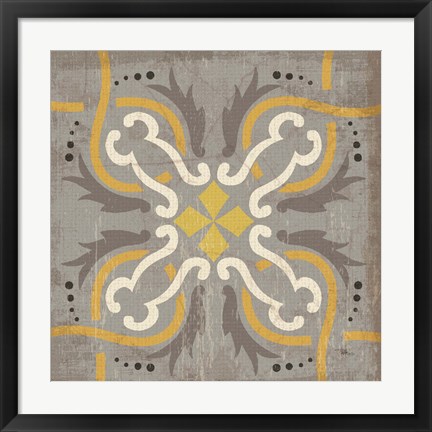 Framed Golden Glow Square XV Print