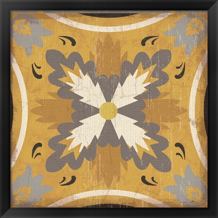 Framed Golden Glow Square XVIII Print