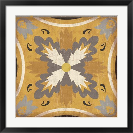 Framed Golden Glow Square XVIII Print